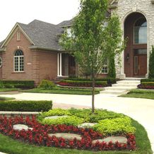 Landscaping outside the front of a home